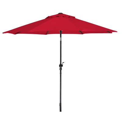 Caribbean Joe 9' Steel Umbrella Canopy - Garnet Red