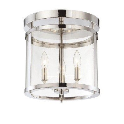 Savoy House Penrose 3 - Light Semi-Flush Mount in  Polished Nickel