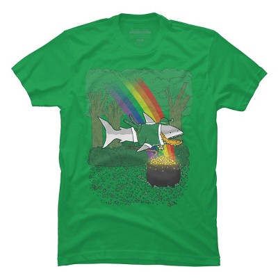 Men's Design By Humans The Lucky Shark By nickv47 T-Shirt
