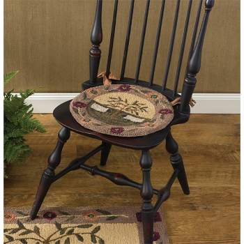 Park Designs Willow & Sheep Hooked Chair Pad