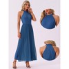 INSPIRE CHIC Women's Sleeveless Halter Neck Elegant Wedding Cocktail Dressy Jumpsuits - 2 of 4