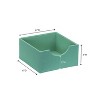 Household Essentials Set of 2 Square Drawer Trays Seafoam: Stackable Decorative Storage Boxes, 6x6x3, Spot Clean - 3 of 4
