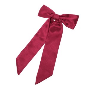 Unique Bargains Satin Bow Ribbon Duckbill Hair Clips Hairdo Clip 1 Pc - 1 of 4