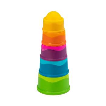 Fat Brain Toys Dimpl Stack Toy - 5 Stacking Cups