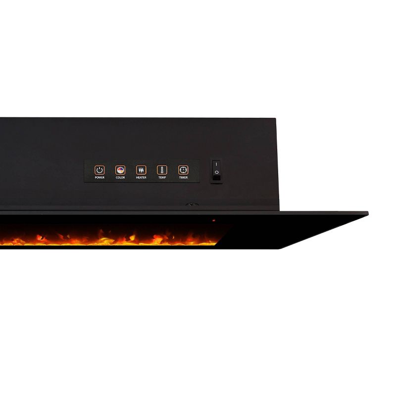 Real Flame 72&#34; Corretto Wall Hung Electric Fireplace Black, 6 of 11