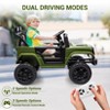 Kids Ride On Truck Car, 12V Battery Powered Ride On Toy for Toddlers, Electric Vehicle with Remote Control, Spring Suspension, LED Lights, Music - 4 of 4