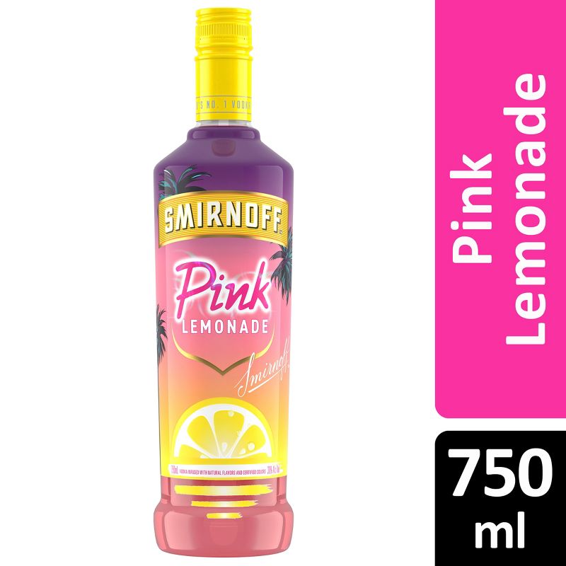 Smirnoff Pink Lemonade Flavored Vodka - 750ml Bottle, 1 of 7