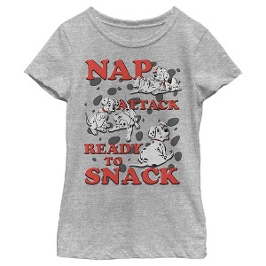 Girl's One Hundred and One Dalmatians Nap Attack Ready to Snack T-Shirt - 1 of 4