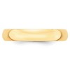Black Bow Jewelry 2mm to 6mm 14K Yellow Gold Lightweight Half Round Standard Fit Band - 2 of 4