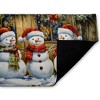 Stupell Industries Rustic Snowman Trio Printed Outdoor Door Mat, design by Creative Studio, 18"x30" - 2 of 4
