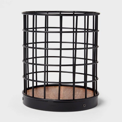 Iron and Mangowood Wire Utensil Holder Black - Threshold&#8482;