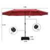 Tangkula 15FT Double-Sided Twin Patio Umbrella with Base Extra-Large Market Umbrella - 3 of 4