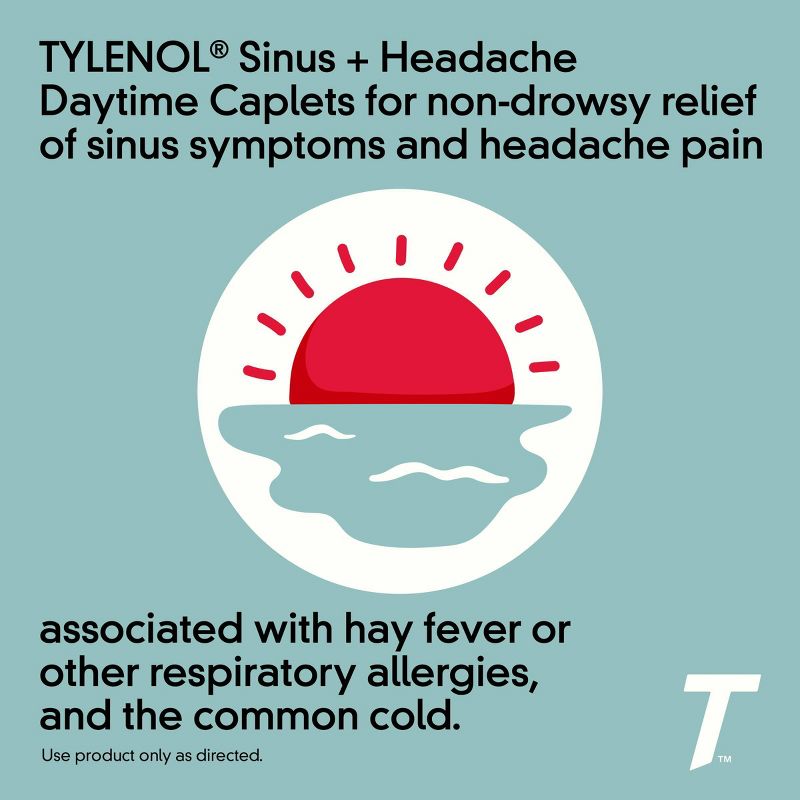 Tylenol Acetaminophen Sinus + Headache Caplets - 24ct, 5 of 10