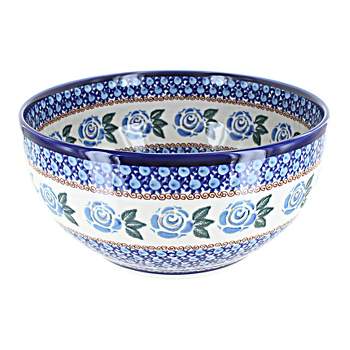 Blue Rose Polish Pottery 473 Kalich Large Bowl