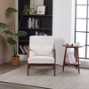 CAVINAS Accent Chair Mid-Century Modern Living Room Chairs with Pillow, Upholstered Reading Chair with Wood Frame for Living Room - 2 of 4