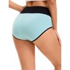 Allegra K Women's High Waist Breathable Soft Color-Block Available in Plus Size Briefs - 2 of 4