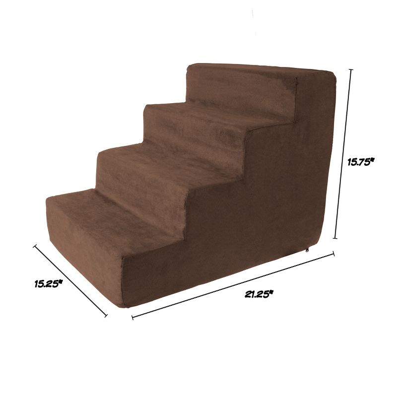 Pet Adobe High Density Foam Stairs for Pets - Brown, 3 of 6