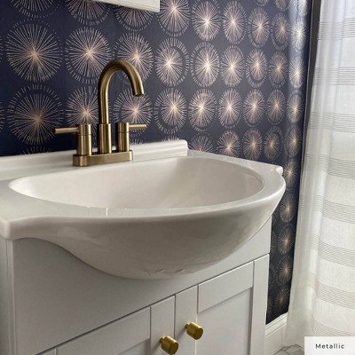 Midnight Starburst Geometric Self-Adhesive Removable Wallpaper