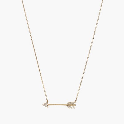 Bearfruit Jewelry Sterling Silver 18k Gold Plated Chevron Arrow Pendant Necklace