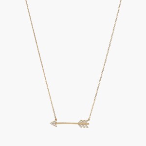 Bearfruit Jewelry Sterling Silver 18k Gold Plated Chevron Arrow Pendant Necklace - 1 of 4