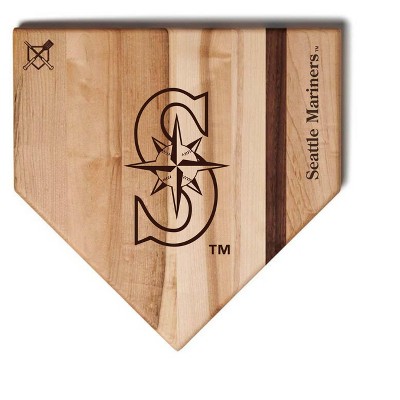 MLB 12-Inch Wooden Home Plate Cutting Board, Seattle Mariners
