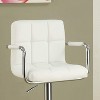 PAGED Contemporary Bar Stools Set of 2, Adjustable Swivel Kitchen Island Stools with Short Back Rounded Seat, Kitchen Chairs for Home Pub - 2 of 4