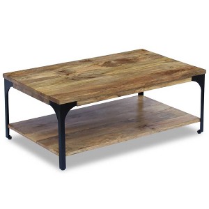 vidaXL Coffee Table Mango Wood 39.4"x23.6"x15" - 1 of 4