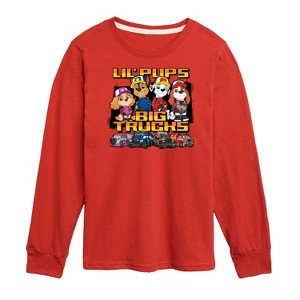 Boys' - Paw Patrol - Lil Pups Big Trucks Long Sleeve Graphic T-Shirt - 1 of 4