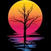 Women's Design By Humans Lone Tree Retro Spring Sunset By kirikpantai Racerback Tank Top - image 2 of 2