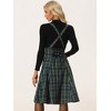 INSPIRE CHIC Women's Christmas Plaid Midi Tartan Pinafore Skirt - 3 of 4