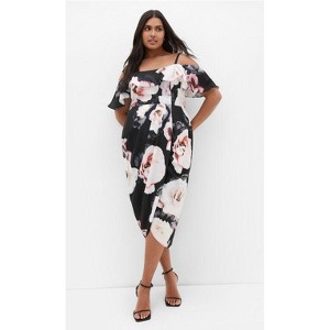 Women's Plus Size Love Me Do Dress - black | CITY CHIC - 1 of 4