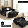 SEVOBAL Foldable Futon Sofa Bed Multi-Functional Pullout Sofa Bed Modern Sofa Velvet Pull-Out Bed Adjustable Back, Black, 46.72"*37.36"*14.59" - 2 of 4