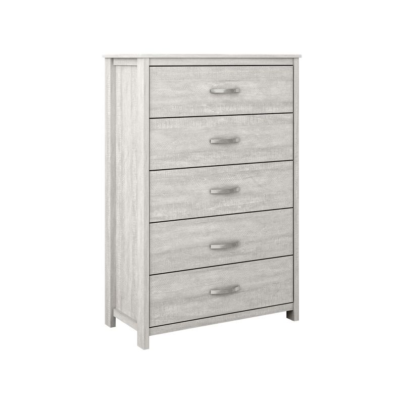 Galano Layton 5-Drawer Chest of Drawers (47.7 in. × 15.7 in. × 31.5 in.) in Dusty Gray Oak, White, 4 of 17