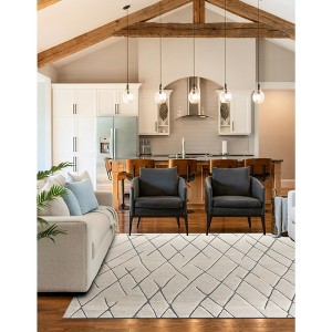 Unique Loom Atlas Moroccan Wool Collection Area Rug - 1 of 4