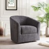 Liria Wooden Upholstered Barrel Chair for Livingroom with Metal Swivel Base| ART OF LIVING DESIGNS - 2 of 4