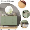 Jojoka 6 Drawers Dresser for Bedroom,Fluted Dresser Chest of Drawers with Gold Handle for Living Room - 4 of 4