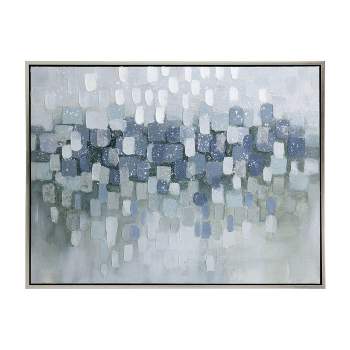 47 X 47 Canvas Landscape Trees Framed Wall Art With Silver Frame White -  Olivia & May : Target