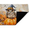 Stupell Industries Owl Perched on Pumpkin Printed Outdoor Door Mat, design by LSR Design Studio, 18"x30" - 2 of 4