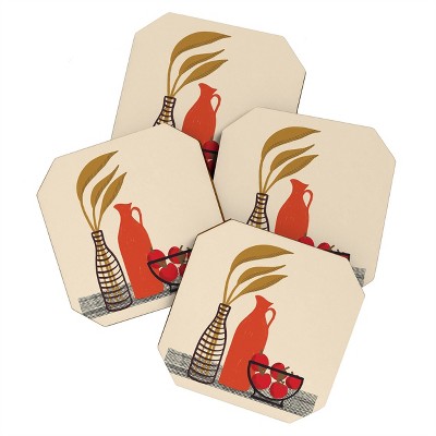 4pk Alisa Galitsyna Apple Still Life Coasters - society 6