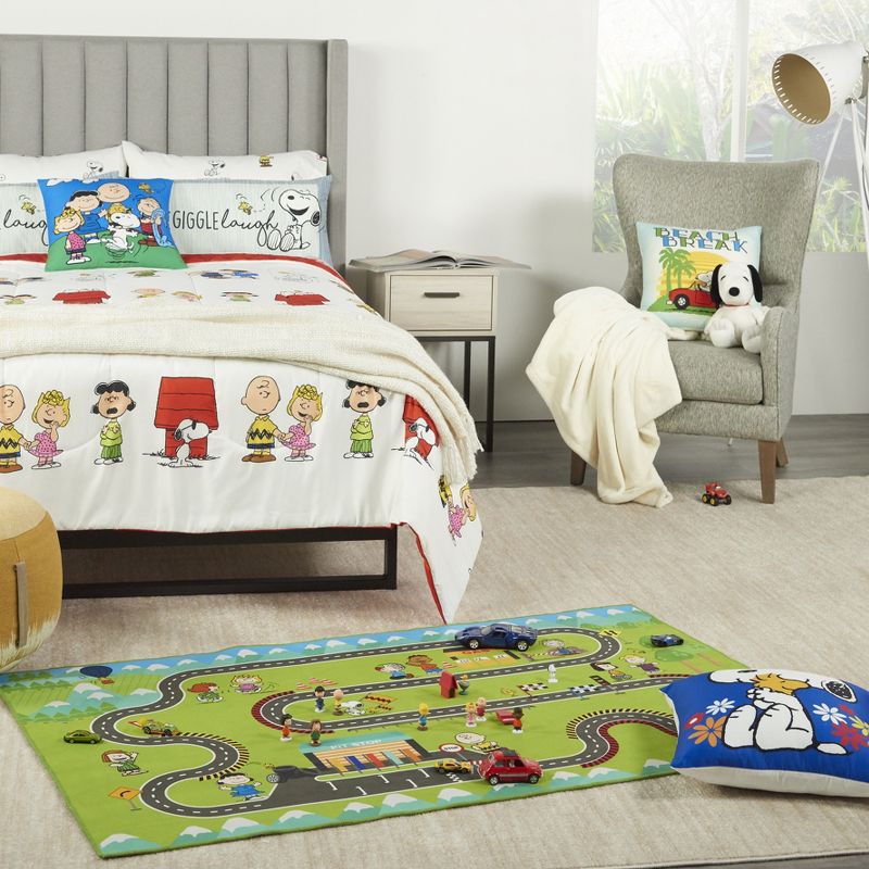 Peanuts Cozy Home Playroom Roadmap Multicolor 3'3" x 5'3" Area Rug, 3 of 9