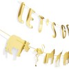 Sparkle and Bash Set of 2 Gold Foil "Let's Get Wild" & Jungle Safari Animal Banner String Garland, 11 Feet - 3 of 4