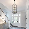 BAOURE 17.32" Black Lantern Tiered Pendant Light Fixture, 4 Light Modern Farmhouse Chandelier, Industrial Chandeliers for Living Room Kitchen Island - 3 of 4