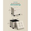 SONGMICS Storage Ottoman, Small Ottoman Foot Rest with Legs, 15 x 15 x 15.7 Inches Foot Stool, Ottoman with Storage, Load up to 660 lb, - 2 of 4