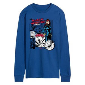 Men's - Marvel - Black Widow Panels Long Sleeve Graphic T-Shirt - 1 of 4