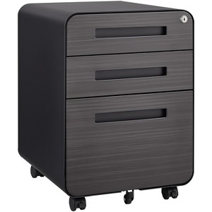 TIRAMISUBEST 3 Drawer Mobile File Cabinet Under Desk Office - Black Mobile File Cabinet - 1 of 4