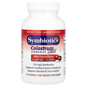 Symbiotics Colostrum Plus® Chewables, Wild Cherry , 120 Chewable Tabs - 1 of 2