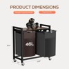 Musment Laundry Hamper with Pull-Out Removable Laundry Bags Clothing Sorter with Shelf and Wheels(Adjustable feet) - 4 of 4