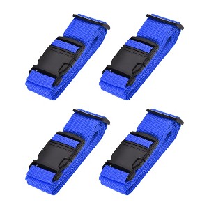 Unique Bargains Adjustable PP Travel Bag Packing Luggage Straps with Buckle Label 4 Pcs - 1 of 4