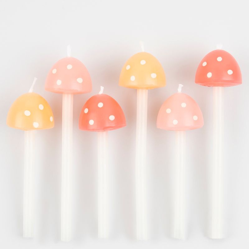 Meri Meri Mushroom Birthday Candles (Pack of 6), 3 of 5