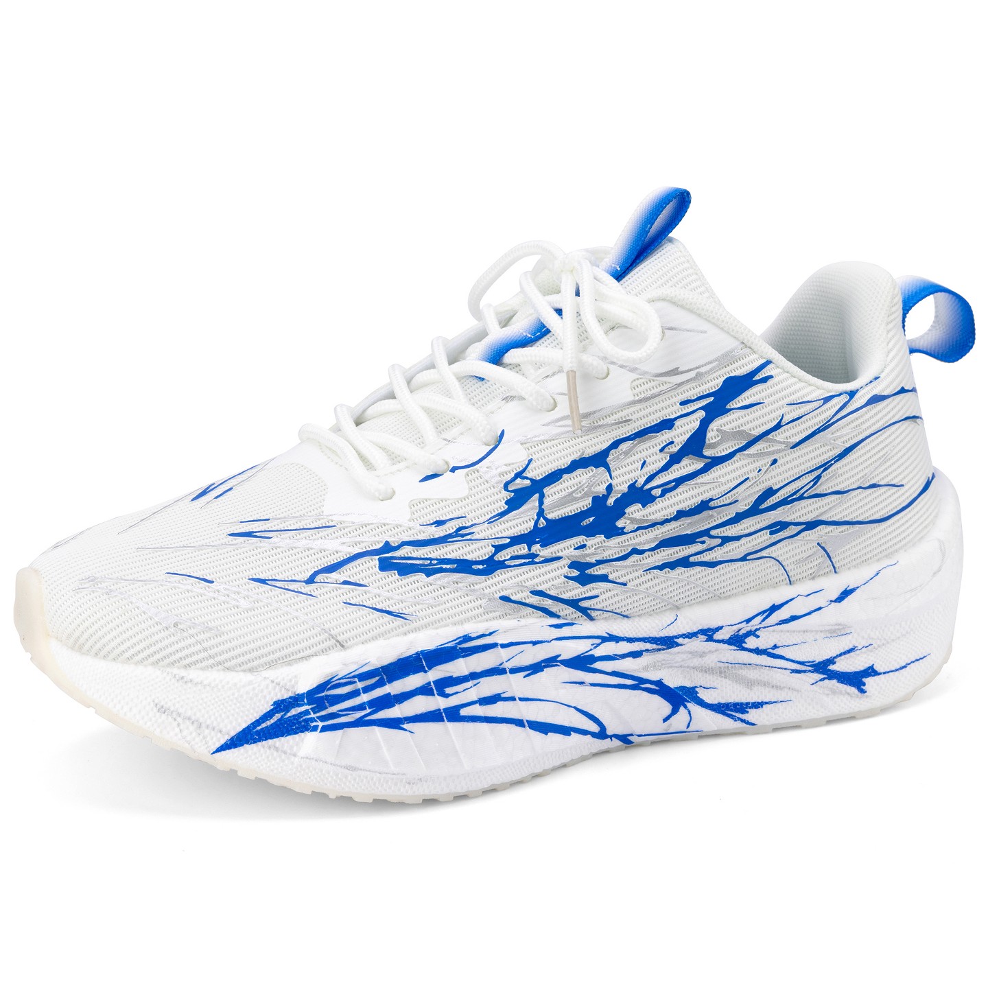 Мужские кроссовки BLISSFUL STEP Lightweight Breathable Anti Slip Printed Fashion Sneakers 8.5 Blue, цвет: Синий — фото 1
